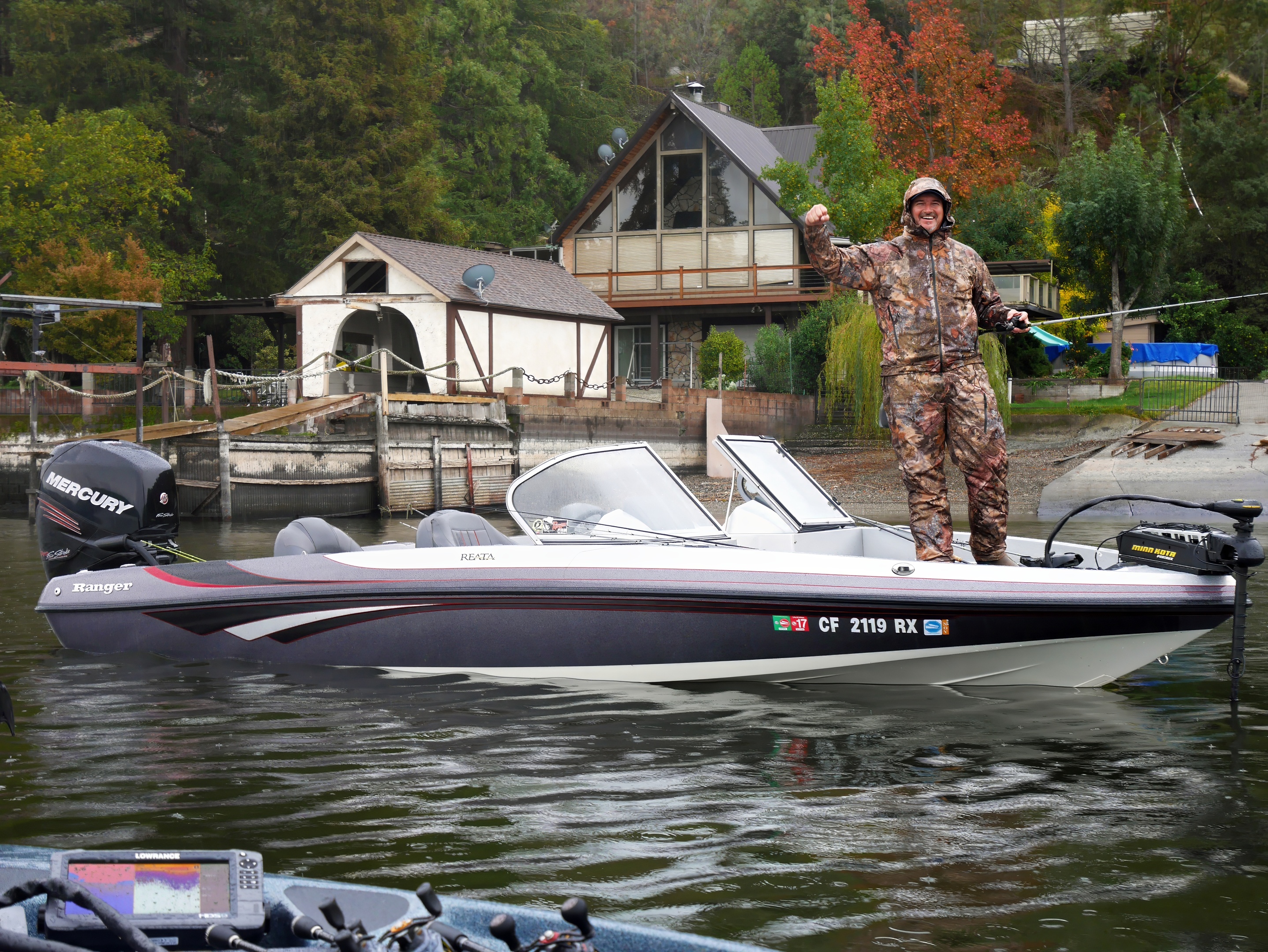 Jon Harwood prefishing Clear Lake, CA